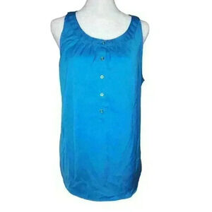 Kenneth Cole Reaction women's royal blue sleeveless blouse size large